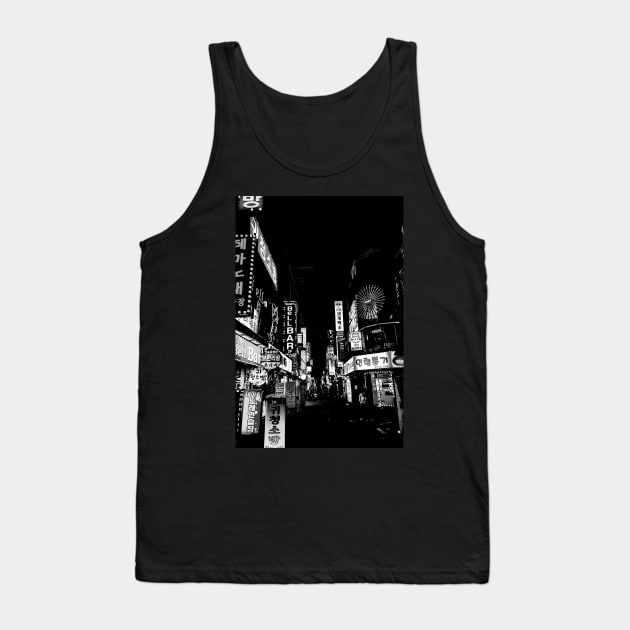 Black and White Nights Tank Top by Caline Design